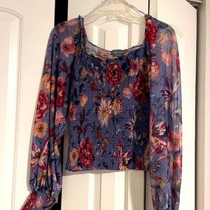 Floral Anthropologie blouse